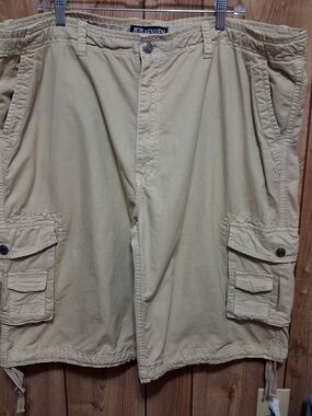Men's 100% Cotton Cargo Shorts Multi Pockets 46 Natural Fibers WenVen